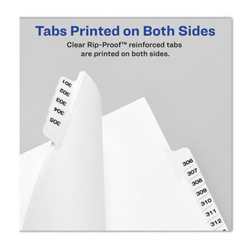 Avery® Preprinted Legal Exhibit Side Tab Index Dividers, Avery Style, 10-tab, 72, 11 X 8.5, White, 25-pack, (1072) freeshipping - TVN Wholesale